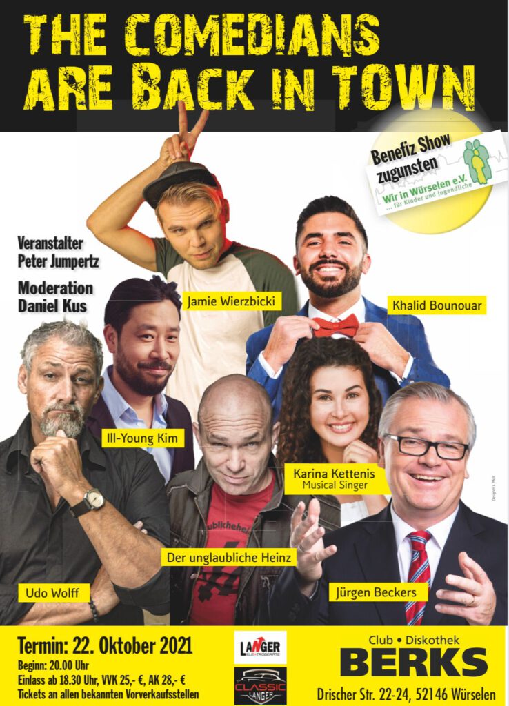 The Comedians are back in Town
22. Oktober 2021