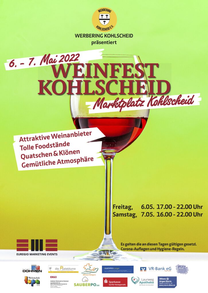 Plakat Weinfest Kohlscheid.Poster2022